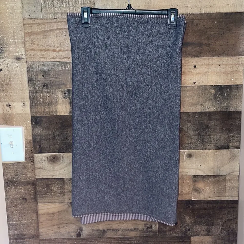 Lululemon Vinyasa Scarf *Rulu Hyper Stripe Mauvelous Heathered Black Gray